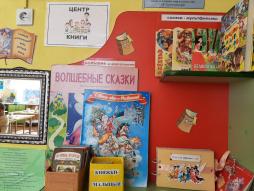 В ДОО отсутствуют библиотека и читальный зал, однако в каждой возрастной группе предусмотрен центр детской книги или групповая библиотека, обеспеченная детской художественной литературой в соответствии с программными требованиями и возрастом воспитанников